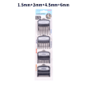 Miniatyrbillede 1 af 8: 4 Stk Hårklipper Sæt Limit Kam Guide Trimmer Guards Attachme
