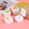Pikkukuva 4 / 8: 1/4 kpl Mini Neliömäinen Kannettava Kastikkepullo Bento-Pullotusastia 4Pcs