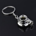 Miniatyrbilde 1 av 5: Mini Turbo Turbolader nøkkelring Spinning Turbine nøkkelring Silver