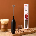Miniatyrbillede 4 af 8: Mælk Drik Kaffe Piskeris Mixer Elektrisk Æggepisker Skummer Skum Black