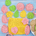 Miniatyrbillede 5 af 5: 8 stk Blade Cookie ter Biscuit Form Press Stamp Fondant Kage M