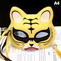 Pikkukuva 1 / 5: 1kpl Anime Fox Masks Half Face Cat Mask Masquerade Festival osa A4