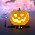 Miniatyrbilde 1 av 8: Morsom glødende mini harpiks spøkelsesgresskar statue Halloween-dekorasjon A4