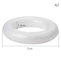 Miniatyrbild 8 av 8: Vit rund polystyren skumring för julhantverk DIY hand A7