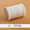 Pikkukuva 1 / 8: 2021 nahka askarteluompelu nahka pyöreä vahalanka 0,6 mm pyöreä White