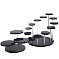 Miniatyrbilde 6 av 8: Cupcake-stativ Akryl Display Stativ For smykker Kake Dessert Ra Transparent 3