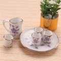 Miniatyrbillede 2 af 5: 1Sæt 1:12 Dukkehus Miniature Tesæt Porcelæn Tekrus Kander m