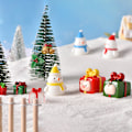 Miniatyrbilde 8 av 8: e Harpiks Julepynt Tegneserie Snømann Skrivebord Liten Pynt A8