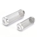 Miniatyrbillede 2 af 8: holdbart rustfrit stål filter mesh akvarie filter vagt fisk 8.5cm