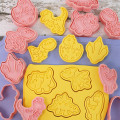 Miniatyrbillede 1 af 5: 8 Stk Cookie ter Form Plast Press Biscuit Form Stempel Bagegrej