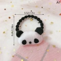 Miniatyrbilde 7 av 8: e Cartoon Plysj Panda Hårklemme Elastisk Hårring For Dame Gir A3