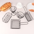 Miniatyrbilde 2 av 8: 1 Stk Mini Frityrkoker Kurv Nett Mesh Rustfritt Stål Fre E