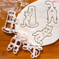 Miniatyrbild 1 av 8: Cat Cookie ters Kitty Butt Form DIY Kex Cookie Form Stamp 3PCS