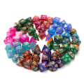 Miniatyrbillede 2 af 8: 7 Stk Mix Terning Sæt Bærbart Legetøj Til Børn Polyhedral D4 D6 D8 D1 A2