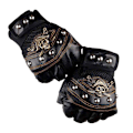 Pikkukuva 3 / 5: 1Pair Skulls Rivet PU Nahka Sormettomat hanskat Muoti Hip Hop Red