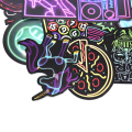 Miniatyrbilde 7 av 8: 50 stk Graffiti vanntett klistremerke Decal Bagasje bærbar PC Neon Lig 50pcs