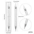 Miniatyrbillede 1 af 8: 1 stk Dual Ended Dotting Pen Rhinestone Picker Wax Pencil Nail Ar White