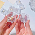 Miniatyrbillede 3 af 5: 10 stk Mini Plastic Firkantet Transparent Smykke Organizer Opbevaring 10pcs