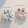 Miniatyrbillede 4 af 8: Søde Broderi Blomster Mesh Kvinder Romantisk Pink Rope Blue