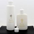 Miniatyrbillede 8 af 8: 250/60/100 ml helligt vandsflaske kryds plastbeholder Christ C A