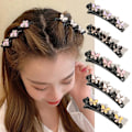 Miniatyrbild 2 av 5: Hårnål Side Bangs Clip Damer Flickor Fixed Shape Clip Kvinnor Hai Pink