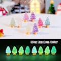 Miniatyrbilde 1 av 8: 5 stk lysende juletrepynt mini furutre dukkehus