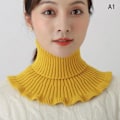 Miniatyrbilde 1 av 5: Varm strikket krage Ull Dame Turtleneck Knitted False Col A1