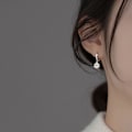 Miniatyrbillede 3 af 6: 1 Par nye Simple e Daisy Flower Pendant Stud øreringe til kvinder