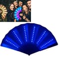 Glow Foldbar LED Danse Vifte Lys Nat Show Halloween Chr Blue