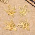 Miniatyrbillede 3 af 7: Guldblade blomsterforbindelser Jern filigran wraps DIY Scrapbog H
