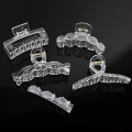 Miniatyrbilde 4 av 5: Akryl Clear Claw Transparent Plastic Hårklemmer Blank hårnål A5