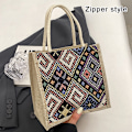 Miniatyrbillede 1 af 7: Lærredstasker til kvinder Skuldertaske Retro Casual Tote Håndtasker E A8