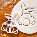 Miniatyrbild 7 av 7: 1/2 st e Bunny Cookie-formar DIY Biscuit-form Köksbakningstillbehör A
