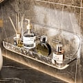 Miniatyrbillede 6 af 8: Badeværelse Transparent Hyldestativ Vægmonteret håndvask No-punch A
