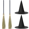 Pikkukuva 1 / 8: Halloween-noidan luuta muovinen noidan luuta luuta tuet Witc