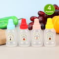 Miniatyrbilde 1 av 8: 4 Stk/sett Mini Saus Flaske Gjenfyllbar Ketchup Honning Salat Conta
