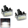Miniatyrbillede 1 af 5: 2 STK Hvide LED nummerpladelys til Toyota Camry Yaris