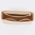 Pikkukuva 5 / 8: Huopakankainen laukkuvuori sopii Luxury Bag Insert Organizer Cosmeen Khaki L