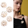 Miniatyrbilde 7 av 8: Pearl Rhinestone Peacock Brosje Dyr Corsage Brosjer Bryllup A3
