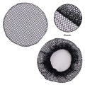 Miniatyrbilde 8 av 8: Lite hull Svart Elastisk Mesh Snood Hair Net Bun Cover for Ball A