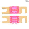Miniatyrbillede 1 af 8: 2 stk forgyldt stud bilsikringer mini bil eller sikring 20A-200A 32V Au 125A