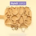 Miniatyrbilde 1 av 5: 5/10 stk rustfritt stål Forskjellige former kakeformer Brød ter B D10PCS