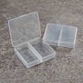 Miniatyrbilde 6 av 8: Kvadratisk gjennomsiktig oppbevaringsboks i plast for småting Clear