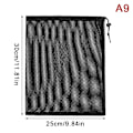Miniatyrbillede 1 af 8: Sort Hvid Holdbar Mesh Trækpose Opbevaringspose Multi Pur A9
