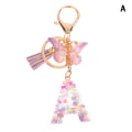 Pikkukuva 1 / 8: 1 kpl A-Z Letters avaimenperä naisille Tupsu Butterfly Pendant Ini A