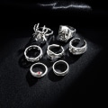Pikkukuva 5 / 5: 7kpl / set Punk Snake Sormukset naisille Gothic Spider Miesten korut