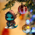 Miniatyrbilde 4 av 8: Tegneserie Drageskulptur Ornament Akryl Henger Julepynt A3