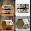 Miniatyrbilde 8 av 8: Hexagonal Tinplate Oppbevaringsboks Lufttett Beholder Tankveske for StyleE S