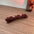 Miniatyrbillede 1 af 5: Flocked Bangs Hair Clip Sort Hovedbeklædning Dame e Barrettes Hårgr Coffee