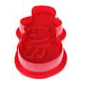 Miniatyrbilde 4 av 8: 4 stk/sett julekjeks kjeksform 3d cookie stempel ter di